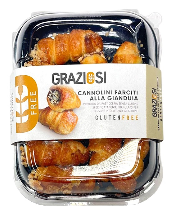 CANNOLINI FARCITI GIANDUJA SENZA GLUTINE 150 G - Farmapanda Srl