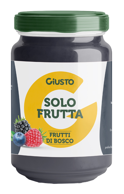 GIUSTO SOLO FRUTTA CONFETTURA FRUTTI DI BOSCO 220 G - Farmapanda Srl
