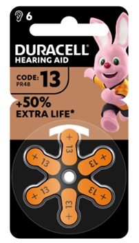 DURACELL EASY TAB 13 ARANCIO BATTERIA PER APPARECCHIO ACUSTICO 6 PEZZI - Farmapanda Srl