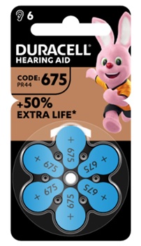 DURACELL EASY TAB 675 BLU BATTERIA PER APPARECCHIO ACUSTICO 6 PEZZI - Farmapanda Srl