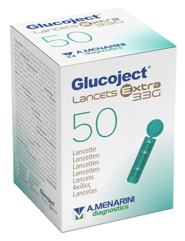 LANCETTA PUNGIDITO GLUCOJECT EXTRA GAUGE 33 50 PEZZI - Farmapanda Srl