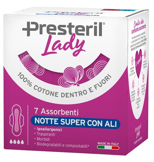 LADY PRESTERIL ASSORBENTI NOTTE SUPER ALI 7 PEZZI - Farmapanda Srl