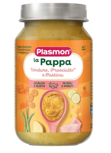 PLASMON LA PAPPA VERDURE PROSCIUTTO E PASTINA 200 G - Farmapanda Srl