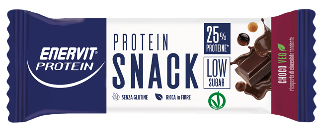 ENERVIT PROTEIN SNACK CHOCO VEG LOW SUGAR 33 G X 25 PEZZI - Farmapanda Srl