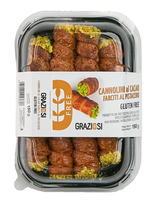 CANNOLI CACAO PISTACCHIO 150 G - Farmapanda Srl