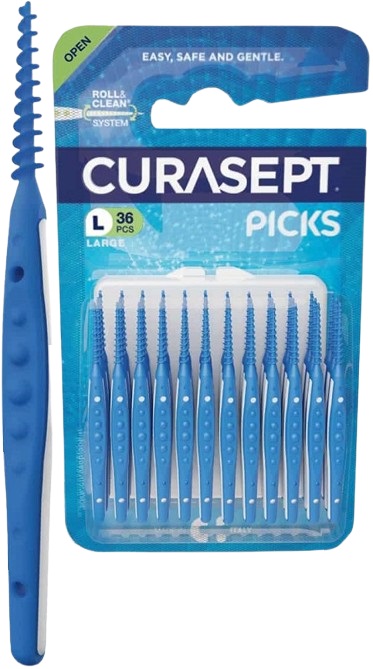 CURASEPT PICKS LARGE 36 PEZZI - Farmapanda Srl