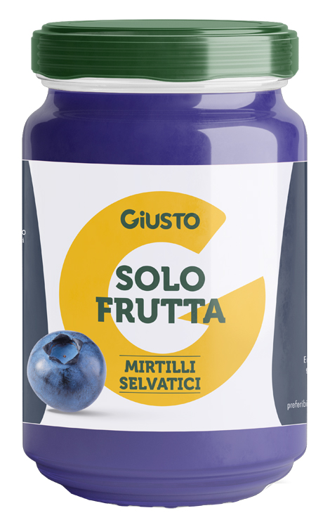 GIUSTO SOLO FRUTTA CONFETTURA MIRTILLI SELVATICI 220 G - Farmapanda Srl