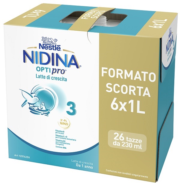 NIDINA OPTIPRO 3 LIQUIDO 6 PEZZI DA 1 LITRO - Farmapanda Srl