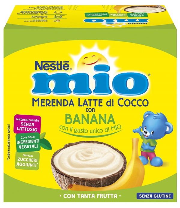 MIO MERENDA LATTE COCCO CON BANANA 4 PEZZI - Farmapanda Srl