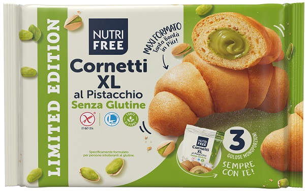 NUTRIFREE CORNETTI XL PISTACCHIO 3 PEZZI - Farmapanda Srl
