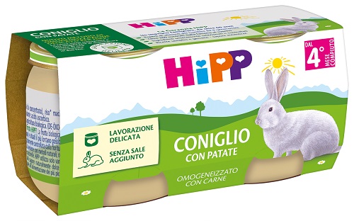 HIPP OMOGENEIZZATO CONIGLIO CON PATATE 2 PEZZI DA 80 G - Farmapanda Srl