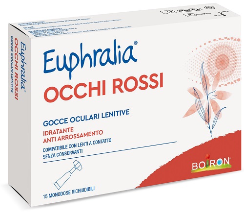 GOCCE OCULARI LENITIVE EUPHRALIA OCCHI ROSSI 15 FLACONCINI MONODOSE 0,5 ML - Farmapanda Srl