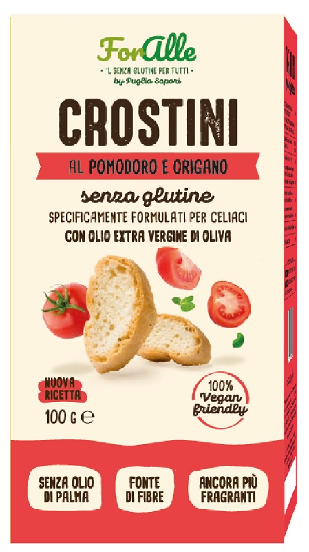 FORALLE CROSTINI POMODORO E ORIGANO 100 G - Farmapanda Srl