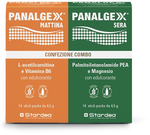 PANALGEXX MATTINA 14 STICKPACK + PANALGEXX SERA 14 STICKPACK CONFEZIONE COMBO - Farmapanda Srl