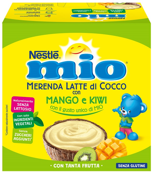 MIO MERENDA LATTE DI COCCO CON MANGO E KIWI 4 PEZZI DA 90 G - Farmapanda Srl