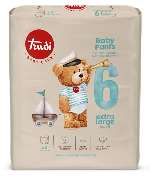 TRUDI BABY CARE PANTS EXTRA LARGE 15+ KG 17 PEZZI - Farmapanda Srl