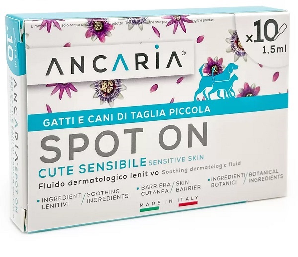 ANCARIA SPOT-ON GATTI E CANI TAGLIA PICCOLA 10 PIPETTE X 1,5ML - Farmapanda Srl