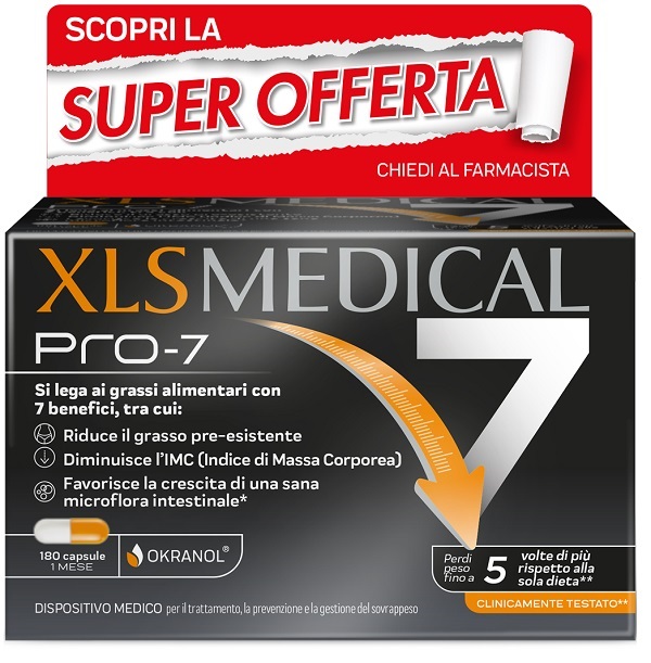 XLS MEDICAL PRO-7 180 CAPSULE TAGLIO PREZZO - Farmapanda Srl