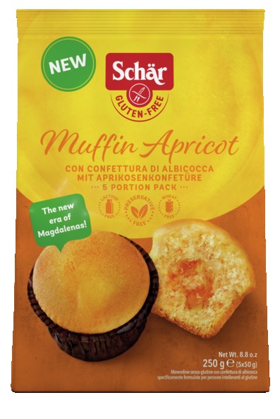 SCHAR MUFFIN APRICOT 5 PEZZI DA 50 G - Farmapanda Srl