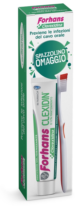 FORHANS DENTIFRICIO CLEXIDIN + SPAZZOLINO - Farmapanda Srl