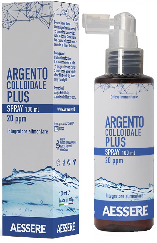 ARGENTO COLLOIDALE PLUS 20PPM SPRAY 100 ML - Farmapanda Srl