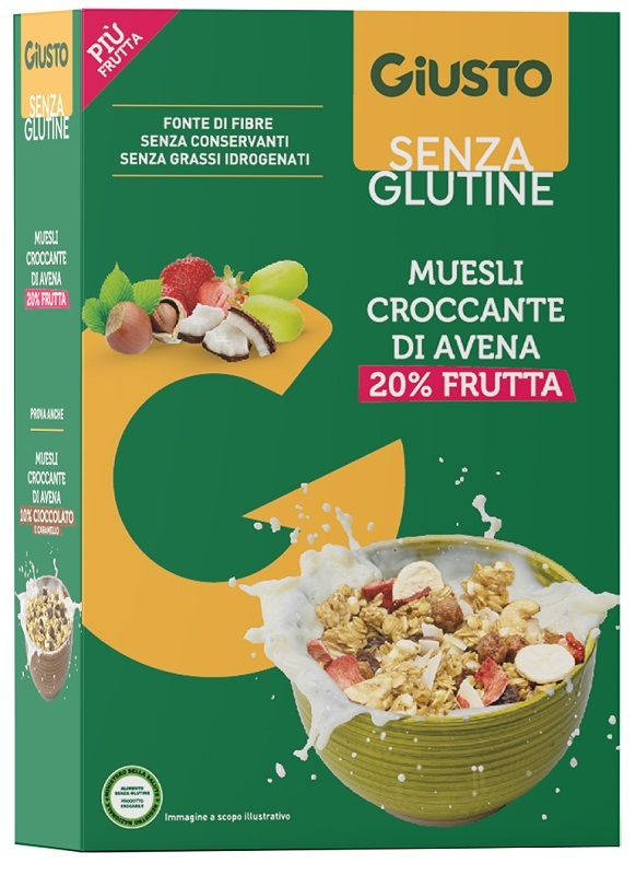 GIUSTO SENZA GLUTINE MUESLI AVENA FRUTTA SECCA 275 G - Farmapanda Srl